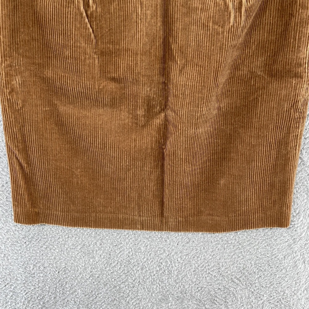 Loft Y2K Corduroy Skirt Womens 6 Brown Tweed Trim Knee Length Fall Office - Picture 10 of 13